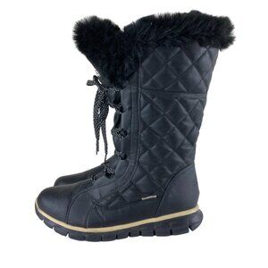 Skechers WOMENS SZ 9 Black Mid Calf Winter Snow Insulated Waterproof Boots